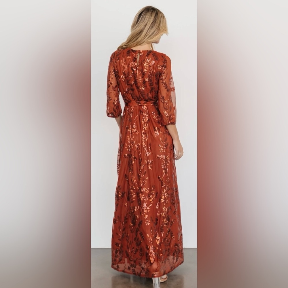 Baltic born destiny sequin maxi dress cinnamon size 3XL NWT - Picture 3 of 6